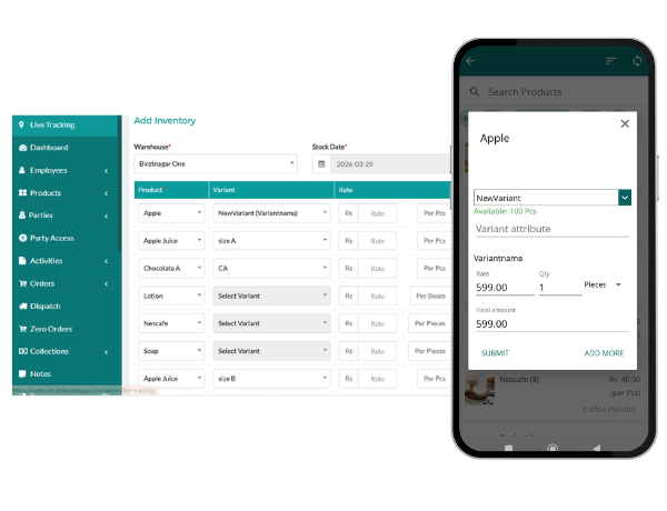 order based inventory updates